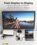 Wentronic Goobay HDMI - switchbox 3 auf 1 4K a 60 Hz HDMI switch - Kabel - Digital/Display/Video
