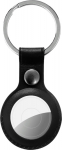 Wave Genuine Leather leather cover with key ring, Apple AirTag, black