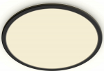 Surface LED light PHILIPS SUPERSLIM, IP44, 18 W, 2700 K, 1500 lm, dimmable, black, O29 cm