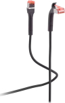 Shiverpeaks Patchkabel Cat 6A bend. Stecker U/FTP 1m schwarz