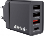 Verbatim CHR-30EU2 USB Charger 30W with 2 x USB-A 10W Black