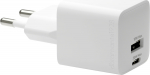 D. Bramante dbramante1928 recharge - power adapter - 30 Watt - PD - 2 output contacts (USB, 24 pin USB-C) - vit - Europa