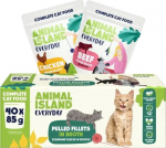 ANIMAL ISLAND Everyday Beef and chicken fillets in broth - wet cat food - 40 x 85g