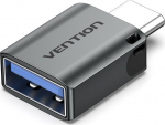 Vention USB-C Male to USB 3.0 Female OTG Adapter Gray Aluminum Alloy Type