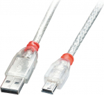 LINDY USB 2.0 Type of cable A/Mini-B transparent M/M 0.2m