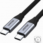 Cable USB Unitek USB-C - USB-C 2 m Silver (C14091ABK)