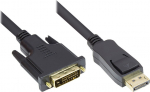 Alcasa Good Connections Anschlusskabel DisplayPort an DVI-D 24+1 - 24K vergoldete Kontakte - OFC - schwarz - 1m