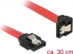 DELOCK SATA cable SATA III -> SATA down St/St 0.30m rot Clip