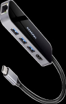 Axagon Multiport USB 3.2 Gen 1 hub. HDMI, Gigabit LAN and Power Delivery. 20 cm USB-C cable