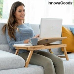 InnovaGoods Bamboo Folding Lapwood Side Table