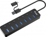 Equip 7-Port USB-A3.2-Hub->7xUSB-A 3.2 +USB-C Adapter 5Gbps