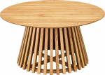 Coffee table SLATTED D80xH40cm, elm