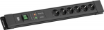 Bachmann CONNECTUS 6xCEE7/3 1xGVS 1xSchalter 2.0m CEE7/7 Schwarz