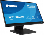 iiyama ProLite T2254MSC-B2AG, 54.6cm (21.5"), Projected Capacitive, 10 TP, Full HD, USB, kit (USB), black - touch monitor (16:9), screen size: 54.6 cm (21.5"), Projected Capacitive, multi touch (10 points), resolution: 1920x1080 pixels, VESA mount (1 ...