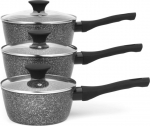 Salter BW05751S2EU7 Megastone 3-Piece Saucepan Set