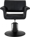 Activeshop Gabbiano Lucca Black hairdressing chair with black base