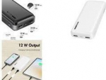 LogiLink Powerbank 2x USB-A 1x USB-C wei&szlig; tragbarer Zusatzakku f&uuml;r Smartphones
