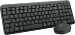 Log Logitech MK250 - Kit with keyboard och mus - wireless - Bluetooth LE - AZERTY - French - graphite