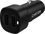 CANYON car charger OnDrive 24 24W 2xUSB-A Black