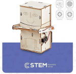 Extra Digital Wooden Assembly Kit Coin Swallowing Robot, STEM Educational Toy