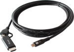 Equip Adapter USB-C->USB-C+HDMI PD100W 4K/ 60Hz 2.00m Alu