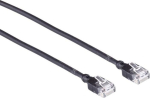 Mercodan KAT6A SLIM UTP 3.0m, Patchkabel Sort, Halogenfri