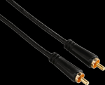 Audiokaabel Hama RCA pulk(pistik) / RCA pulk(pistik) 1.5m kullatud, must