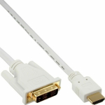 Cable InLine HDMI - DVI-D 5m white (17665U)