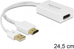 DELOCK HDMI Adapter A -> Displayport St/Bu 4K wei&szlig; USB