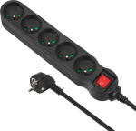 Maclean Listwa zasilająca 5g 5m MCE185 2300W czarna