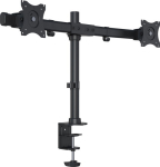 Multibrackets M Deskmount Basic Dual | VESA 75x75-100x100 | Max 8kg | Table clamp mount | Svart