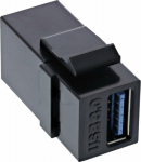 InLine InLine&reg; USB 3.0 Snap-In module, USB-A F/F, black housing