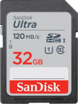 SANDISK ULTRA 32GB SDHC MEMORY, CARD 120MB/S 3-PACK