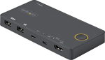 StarTech.com 2 PORT HYBRID USB-C KVM SWITCH, KVM SWITCH - 4K 60HZ HDMI 2.0