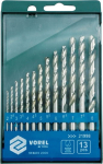 Vorel drill bit for metal HSS cylindrical 2 7 4.5 4 5.5 5 3 2.5 3.5 6 6.5 7.5 8mm zestaw (21998)
