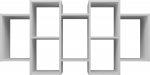 TOP E SHOP Wall-hung bookcase Bilbao 7.0 Wall Shelves White