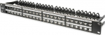 Digitus Modular patch panel (patch panel) o high connection density, 19" 48x keystone, Shielded, 1U, Czarny
