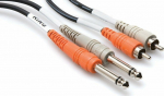 Hosa Technology Kabel Hosa Jack 6.3 mm x2 - RCA (Cinch) x2 4m czarny (CPR-204)