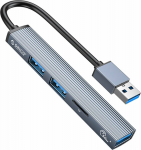 HUB USB Orico 1x microSD + 3x USB-A 3.0 (AH-A12F-GY-BP)