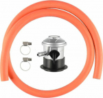 Mustang Gaasiballooni regulaator, 30mbar, 1.5kg/h, kiirkinnitusega, kummivoolik