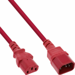Power Cable InLine 35pcs. Bulk Pack InLine&reg; Power cable extension, C13 to C14, red, 2m