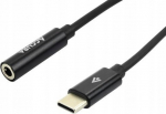 Kabel USB Accura Accura USB-C - miniJack czarny M/F