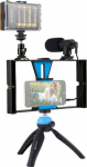 Puluz Blogging Smartphone Video Rig (LED Light, Tripod Mount, Phone Holder, Mic)