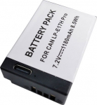 Extra Digital CANON Battery LP-E17H Pro (without chip), 1180mAh, USB Type-C