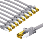 Wentronic Goobay RJ45-Patchkabel CAT 6A S/FTP PiMF 500 MHz with 7 Rohkabel grau - Kabel-/Adapter - Netzwerk