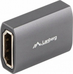 Adapter AV Lanberg Adapter Lanberg HDMI(F)->HDMI(F) 8K silver aluminum barrel