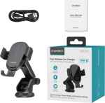 Choetech T203-F Car holder with wireless 15W charger Black