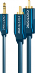 ClickTronic 7.5m MP3 Adapter - 3.5mm - Male - 2 x RCA - Male - 7.5 m - Blau