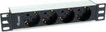 Equip 10" Steckdosenleiste 4xSchuko->St.90&deg; si. Alu