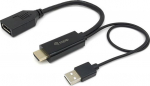 Equip HDMI->DP/USB-A 4K/60Hz Bu/St 0.15m schwarz